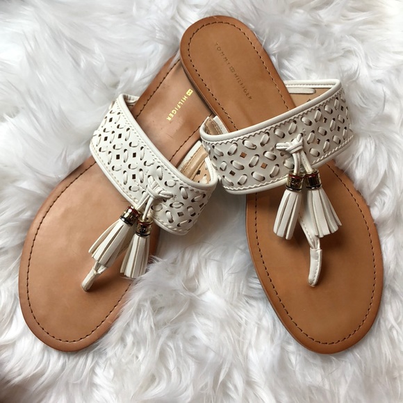 Tommy Hilfiger Shoes - Timmy Hilfiger White Laycie Thong Sandal
